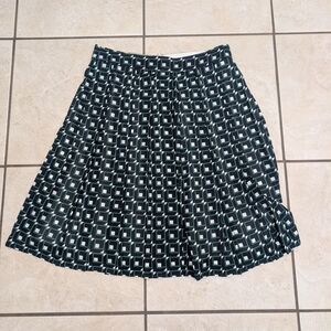J. Crew Black and White A-Line Skirt